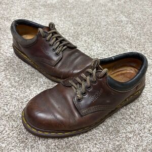 Dr. Martens 8053 Shoes Mens 8 Brown Leather England Padded Collar Vintage Oxford